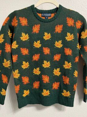 Kiel James Patrick Kids Size 10 Cozy Green Fall Sweater Pullover Long Sleeve